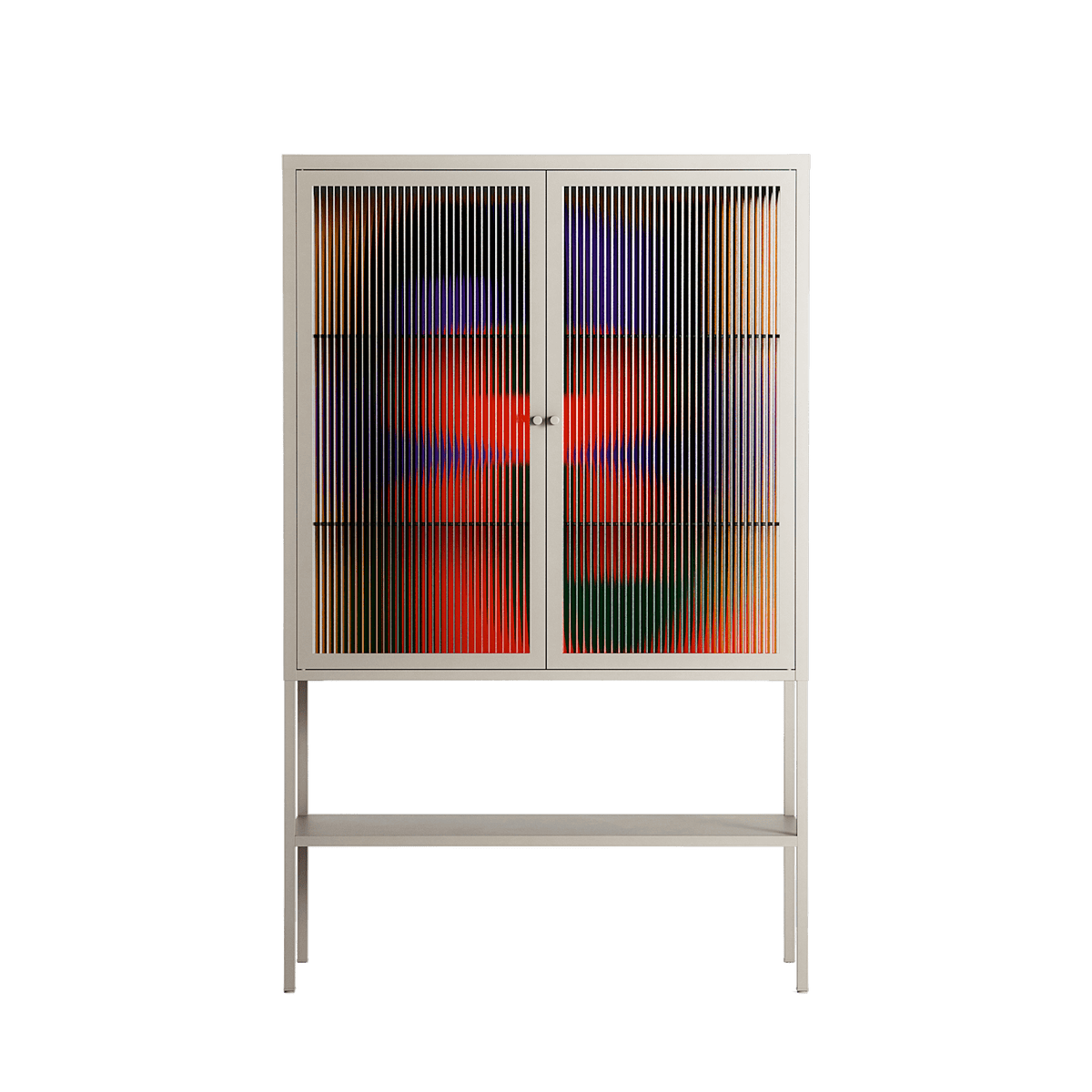 JJ - Loft Cabinet - Oluwasheyi Adebayo - Pebble - Reeded glass