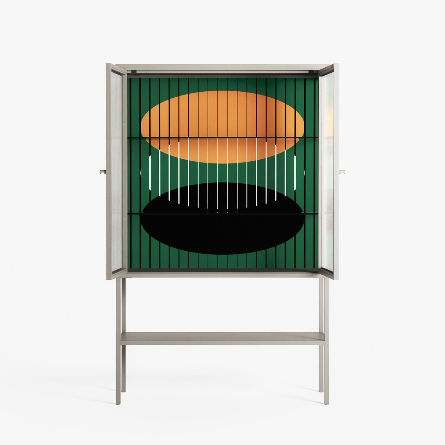 Soul Split - Loft Cabinet - Oluwasheyi Adebayo - Pebble - Reeded glass