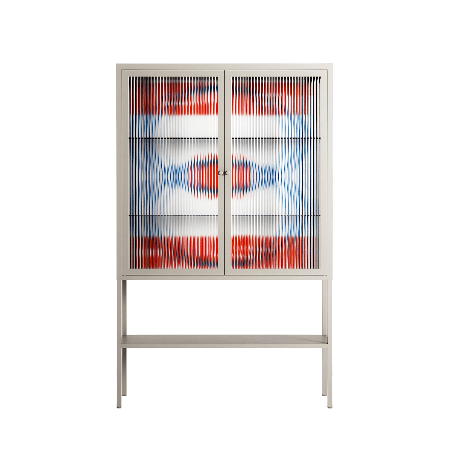 Velvet Dusk - Loft Cabinet - Oluwasheyi Adebayo - Pebble - Reeded glass