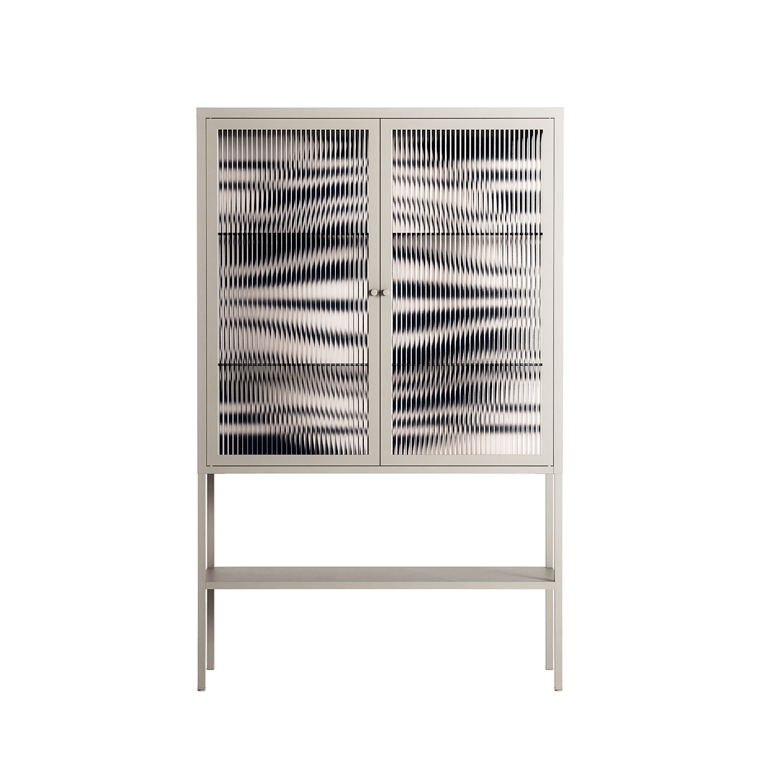 Wave Lens - Loft Cabinet - Oluwasheyi Adebayo - Pebble - Reeded glass