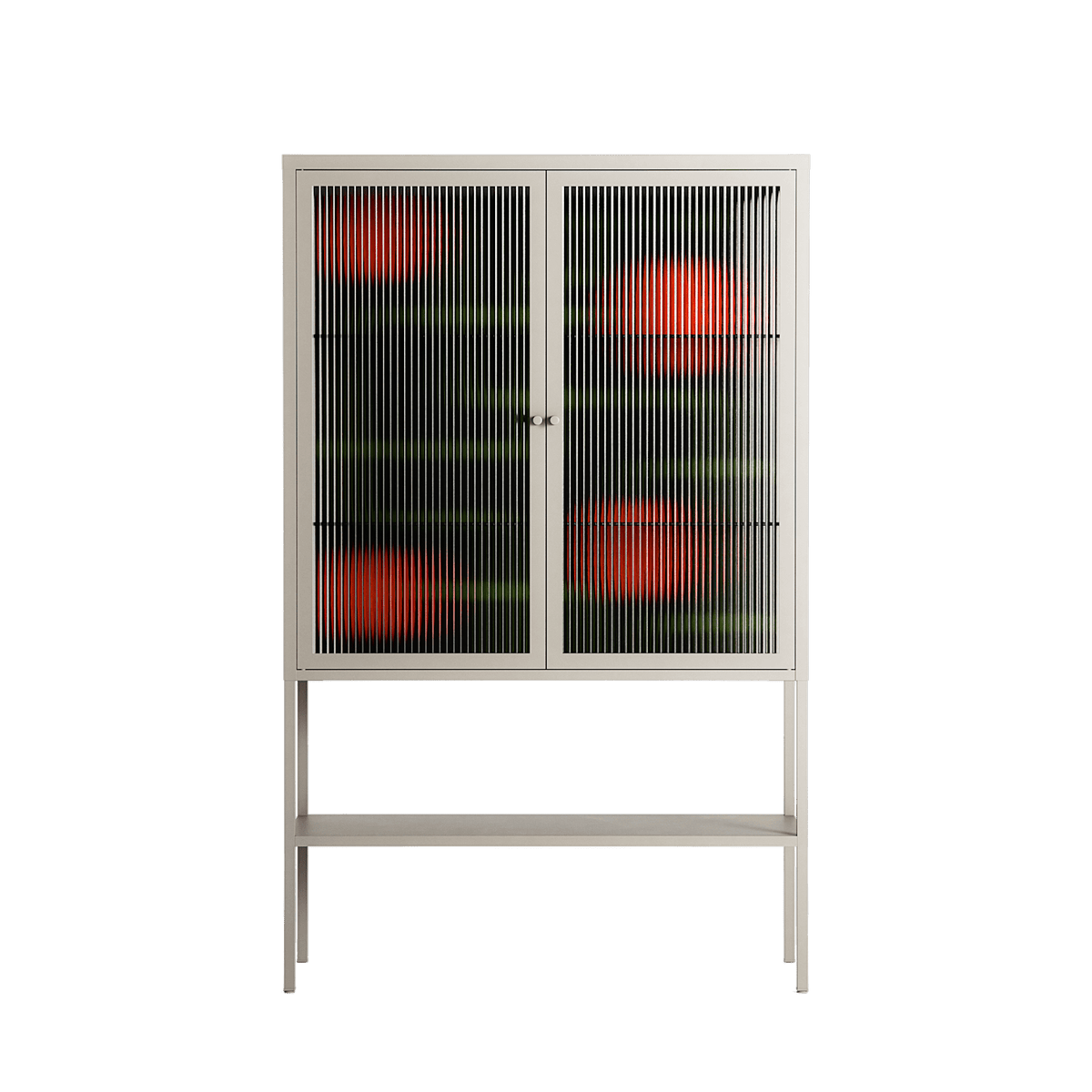 Floral Pipes - Loft Cabinet - Kristin Eriksson - Pebble - Reeded glass