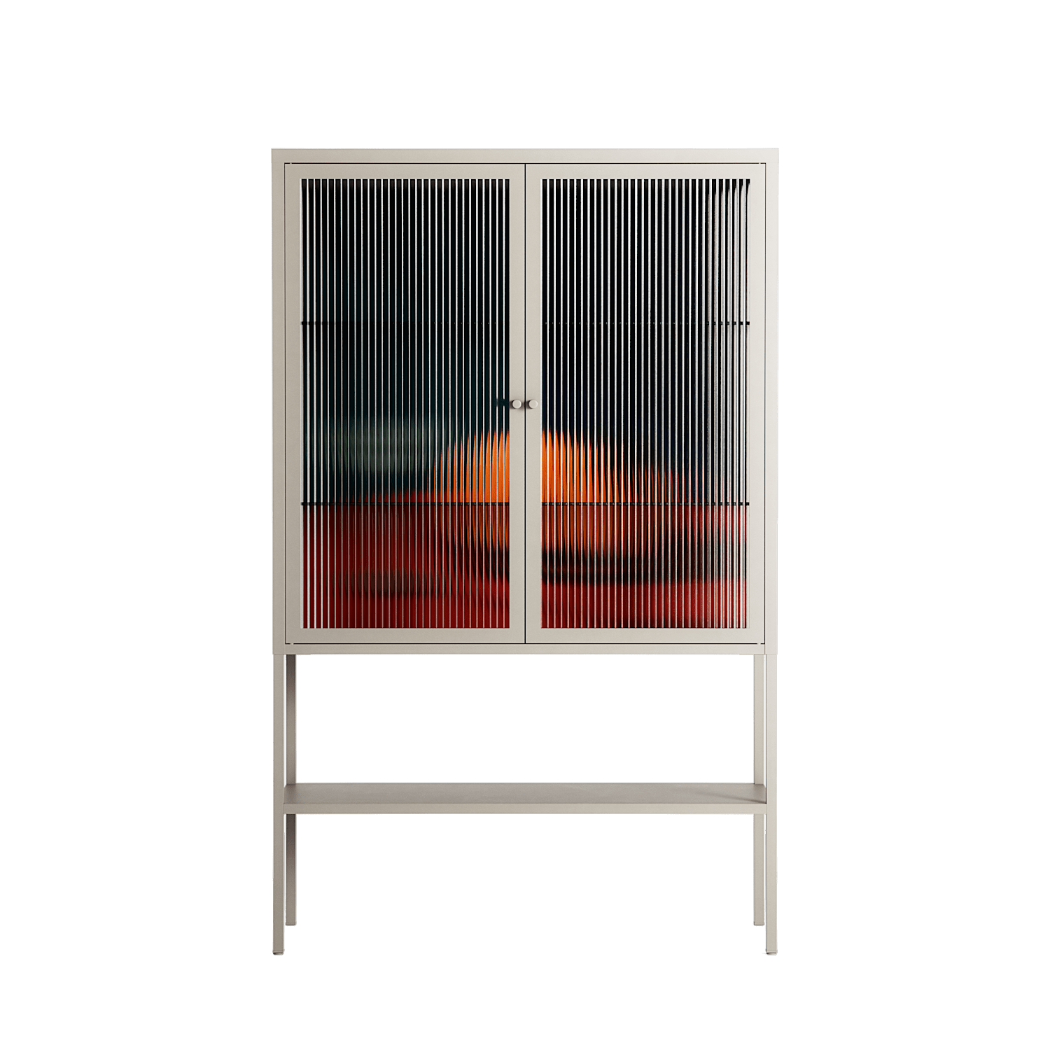 Bubbles & Oranges - Loft Cabinet - Kristin Eriksson - Pebble - Reeded glass