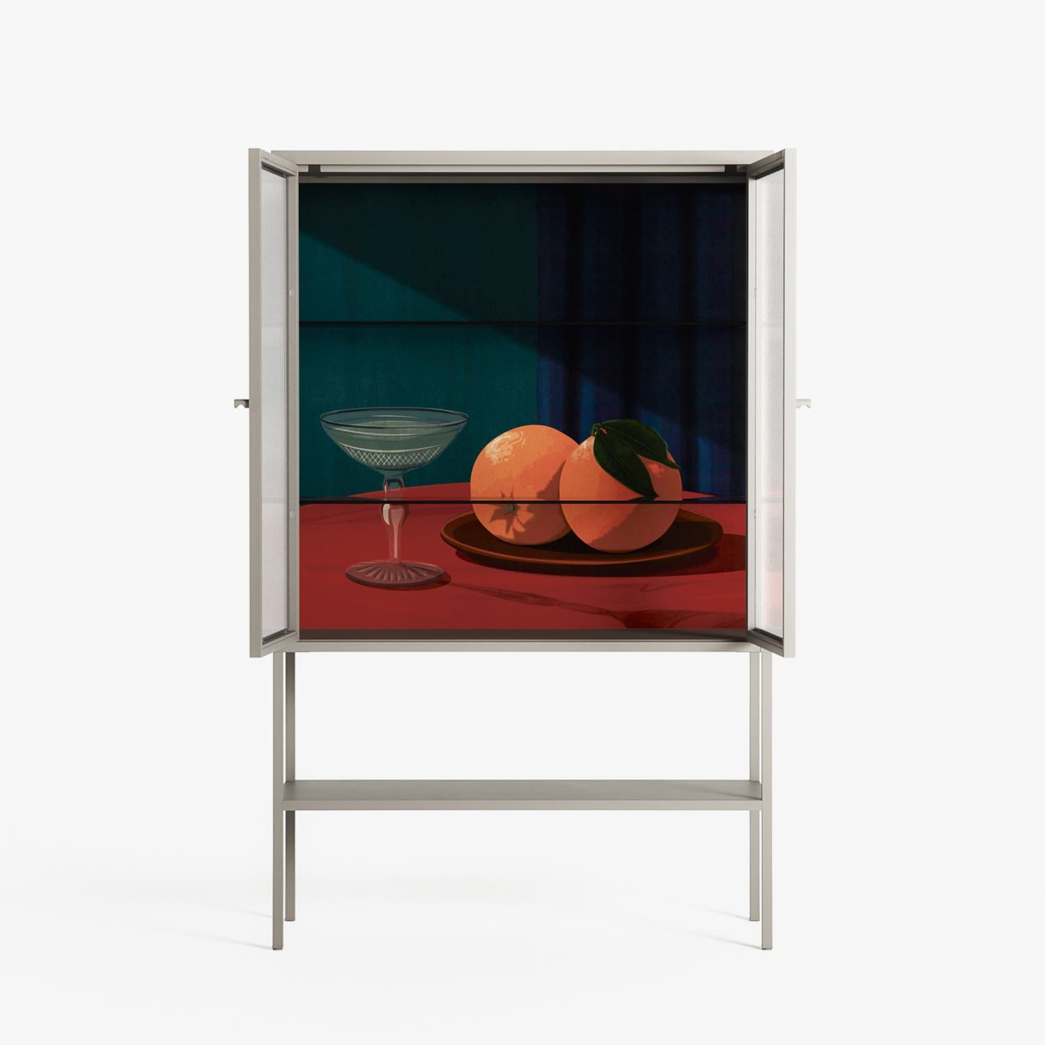 Bubbles & Oranges - Loft Cabinet - Kristin Eriksson - Pebble - Reeded glass