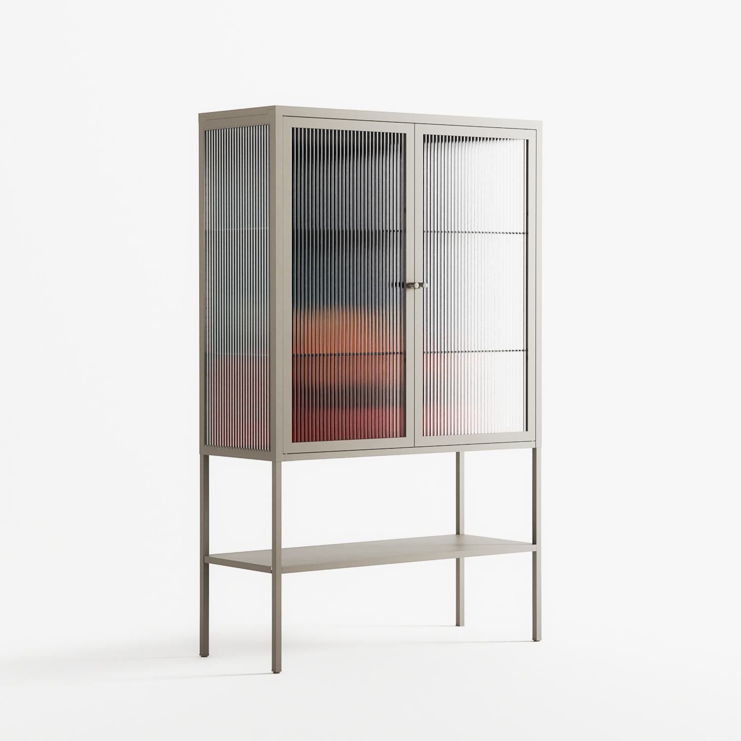 Bubbles & Oranges - Loft Cabinet - Kristin Eriksson - Pebble - Reeded glass