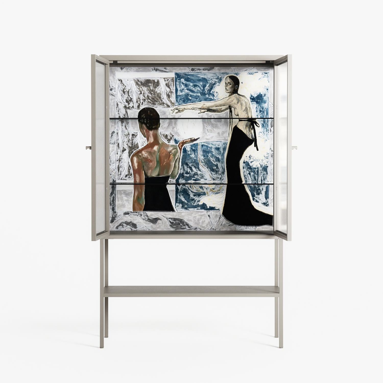 Balance - Loft Cabinet - Sophie Goudman-Peachey - Pebble - Reeded glass