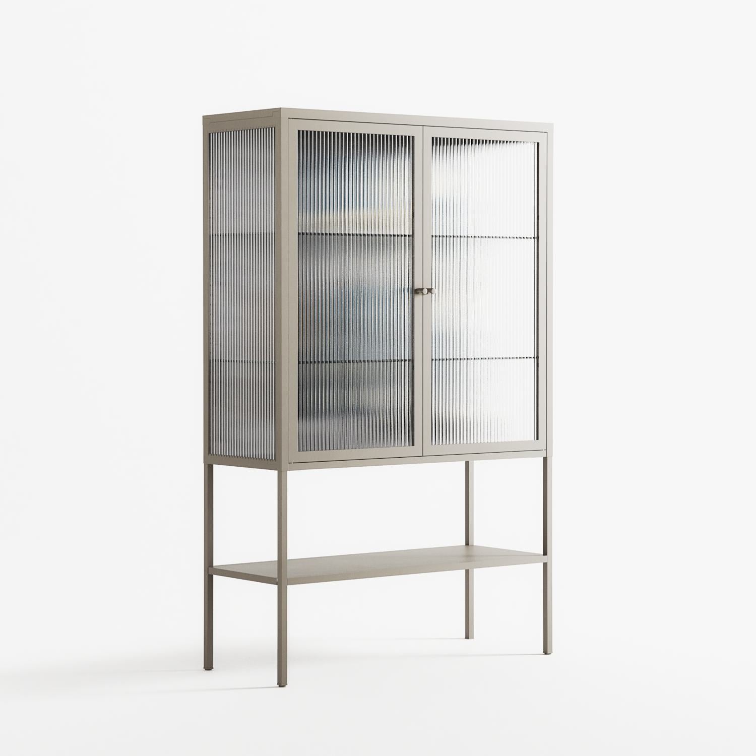 Balance - Loft Cabinet - Sophie Goudman-Peachey - Pebble - Reeded glass