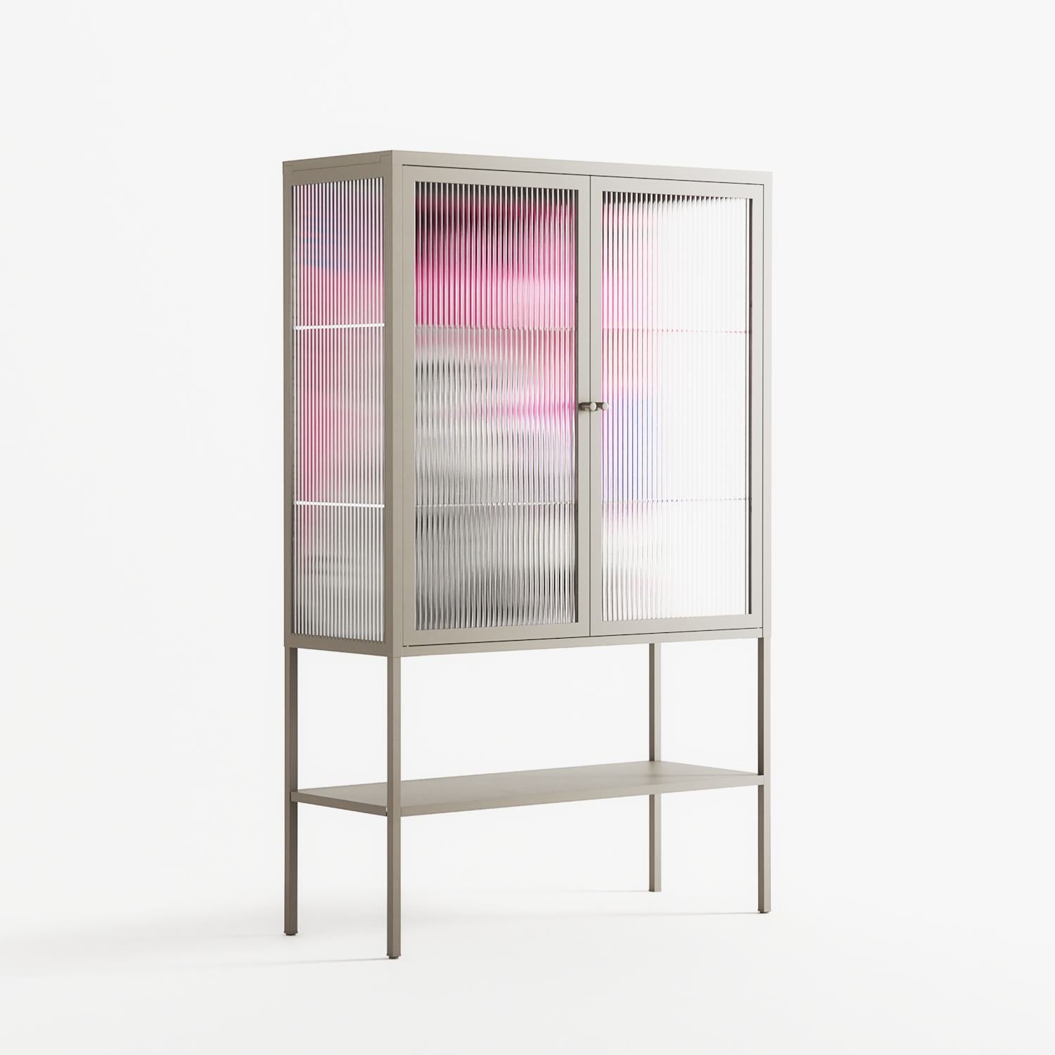 The Ringmaster - Loft Cabinet - Caitlin Flood-Molyneux - Pebble - Reeded glass