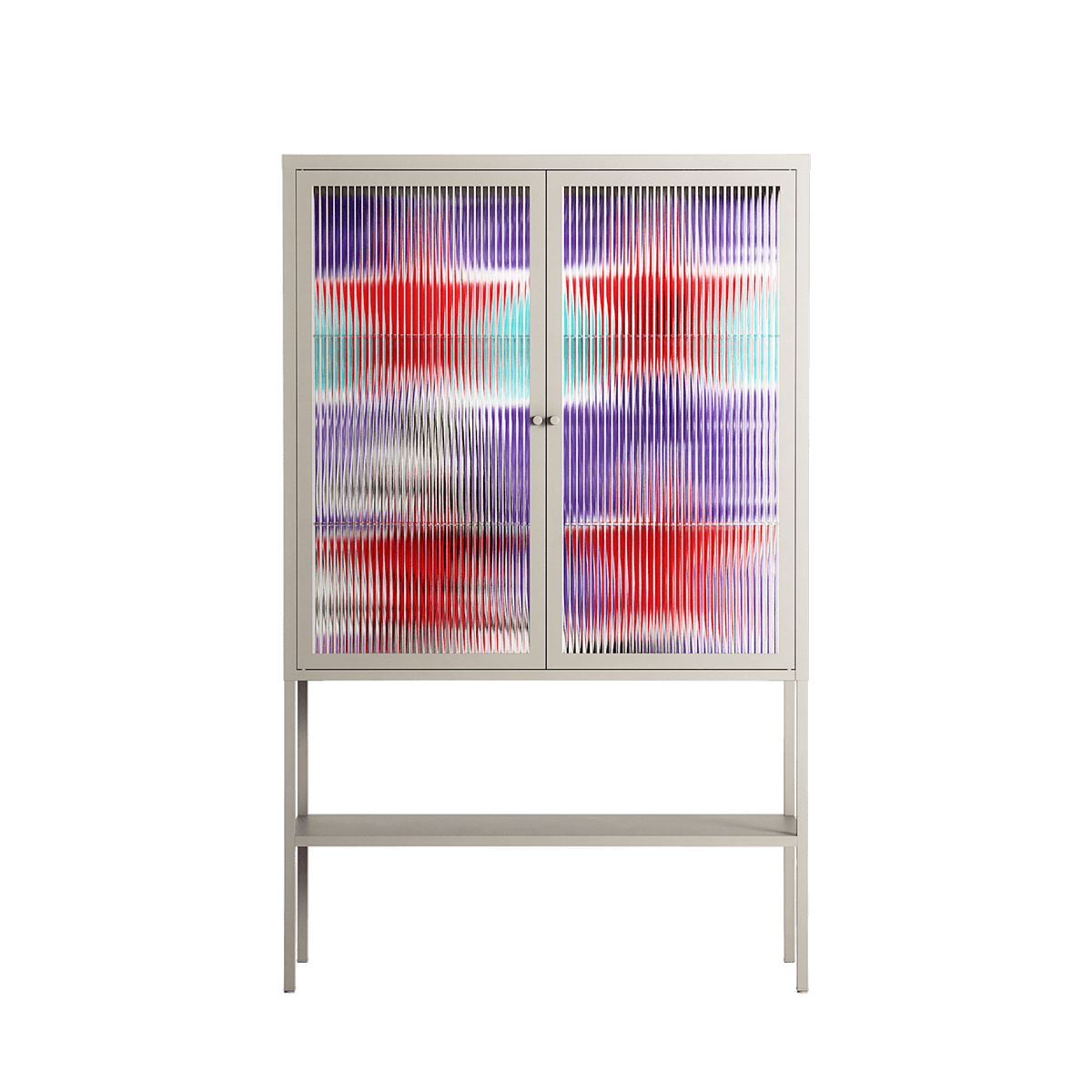 Scenes From - Loft Cabinet - Caitlin Flood-Molyneux - Pebble - Reeded glass