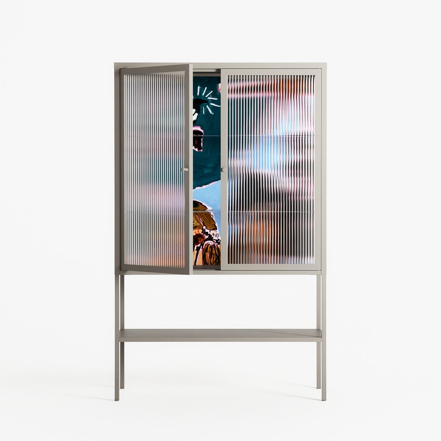 Hidden Sorrow - Loft Cabinet - Caitlin Flood-Molyneux - Pebble - Reeded glass