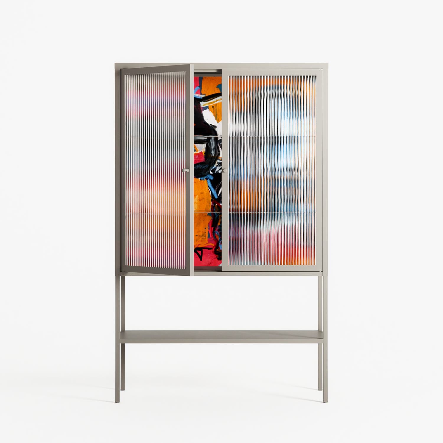 Ambush - Loft Cabinet - Caitlin Flood-Molyneux - Pebble - Reeded glass