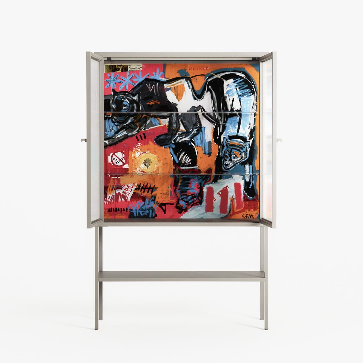 Ambush - Loft Cabinet - Caitlin Flood-Molyneux - Pebble - Reeded glass