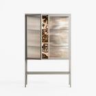 Delight Pink - Loft Cabinet - Diana Catchpole - Pebble - Reeded glass