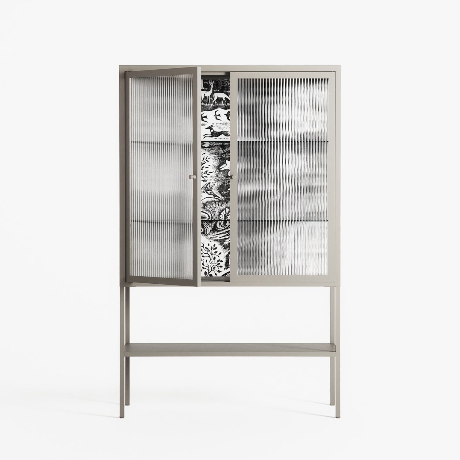 Flight Of Fancy - Loft Cabinet - Diana Catchpole - Pebble - Reeded glass