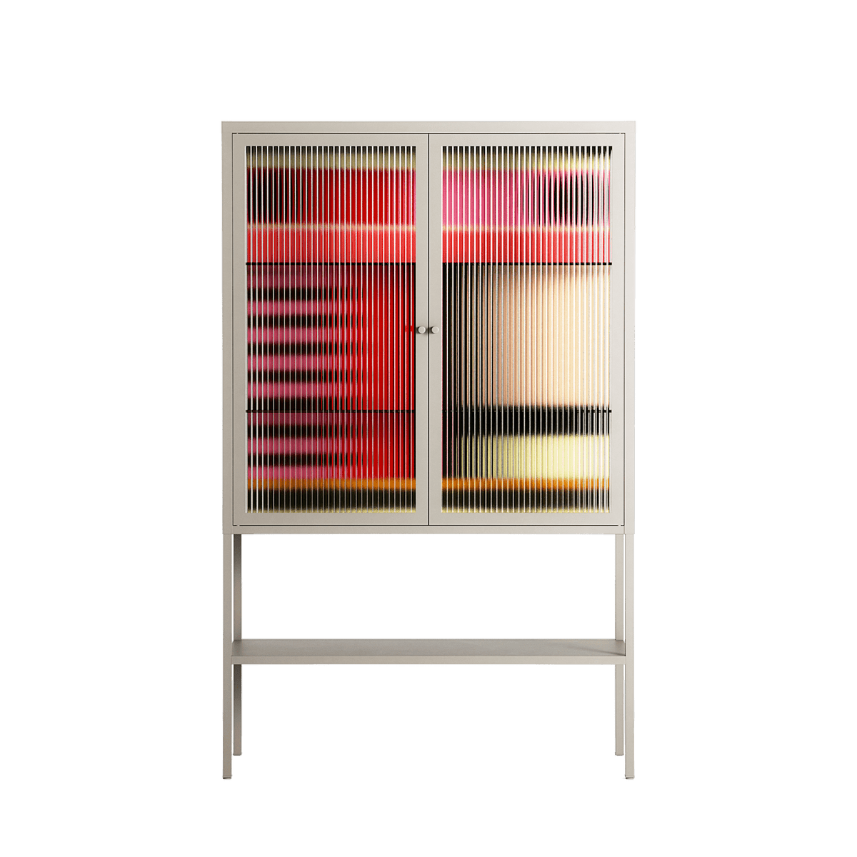 Harmonic - Loft Cabinet - Rikki Hewitt - Pebble - Reeded glass