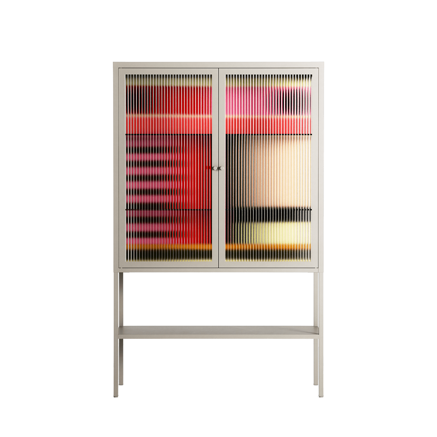 Harmonic - Loft Cabinet - Rikki Hewitt - Pebble - Reeded glass