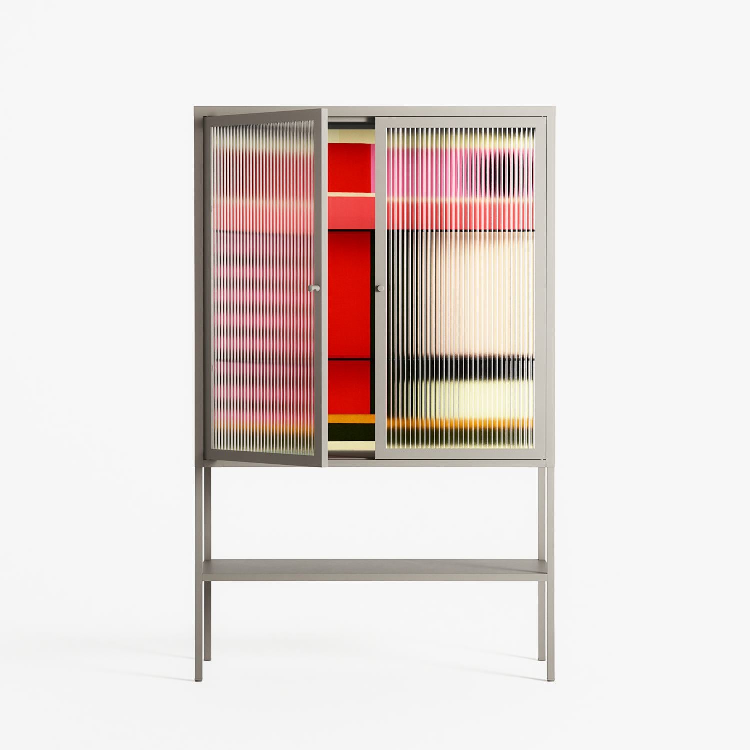 Harmonic - Loft Cabinet - Rikki Hewitt - Pebble - Reeded glass
