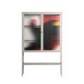 Plume - Loft Cabinet - Rikki Hewitt - Pebble - Reeded glass