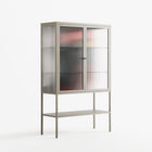 Plume - Loft Cabinet - Rikki Hewitt - Pebble - Reeded glass