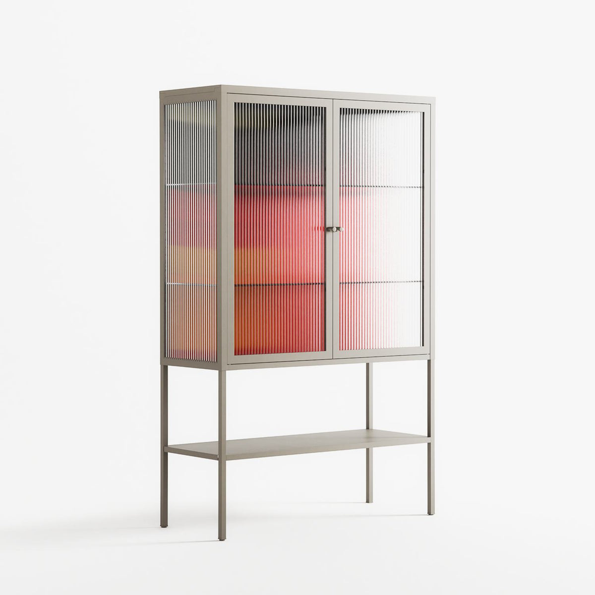 Turnstile - Loft Cabinet - Rikki Hewitt - Pebble - Reeded glass
