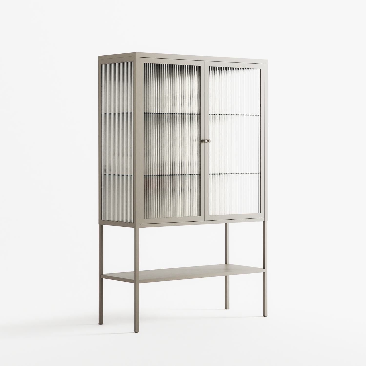 Bayeux - Loft Cabinet - Naia Escribano - Pebble - Reeded glass