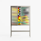Maps - Loft Cabinet - Naia Escribano - Pebble - Reeded glass