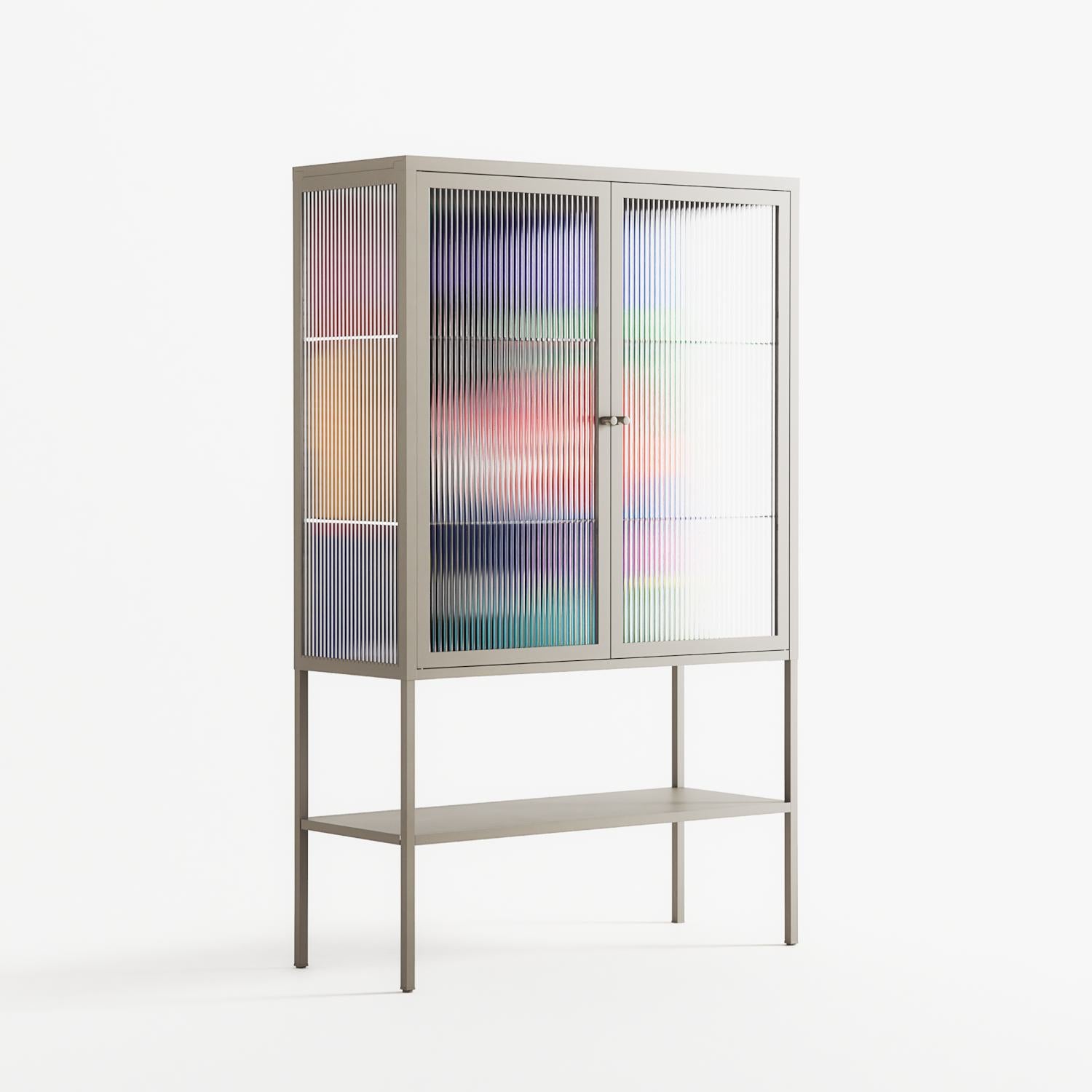 Chained To Perception - Loft Cabinet - Mathilda Kienast - Pebble - Reeded glass