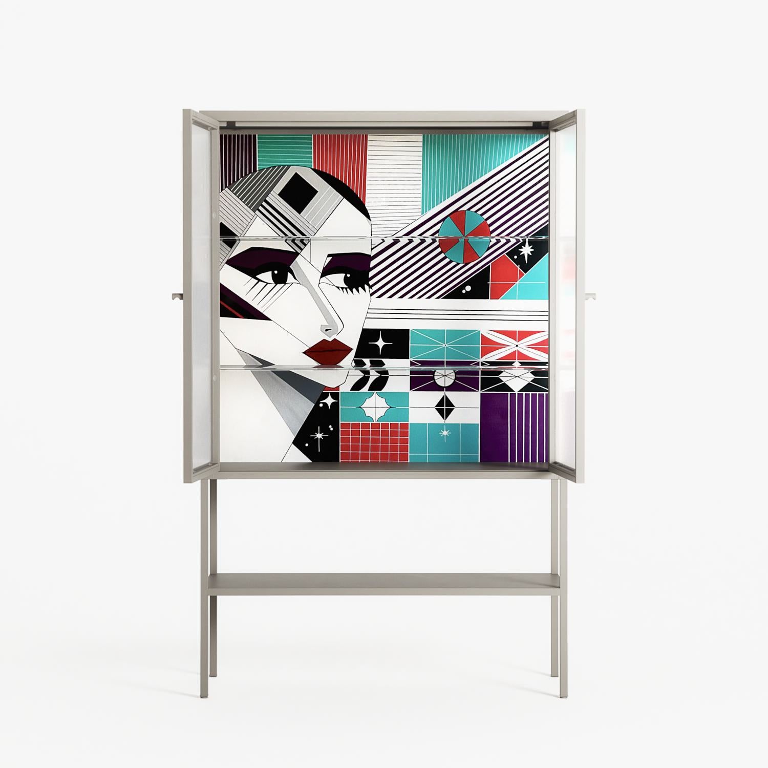 The Dessolution - Loft Cabinet - Mathilda Kienast - Pebble - Reeded glass