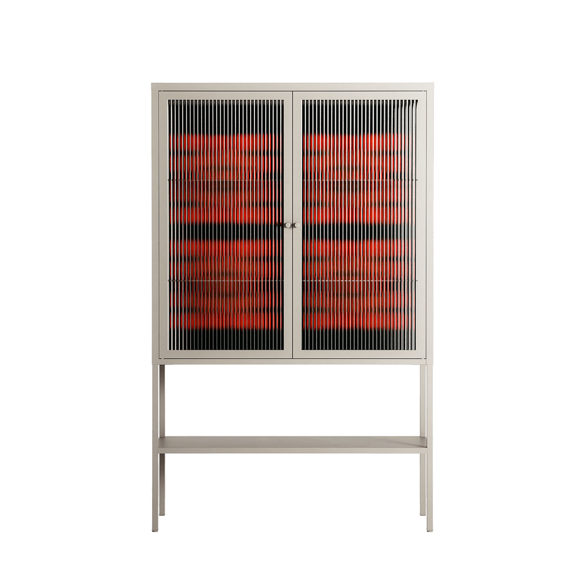 Berry Branch - Loft Cabinet - Ethan Fender - Pebble - Reeded glass