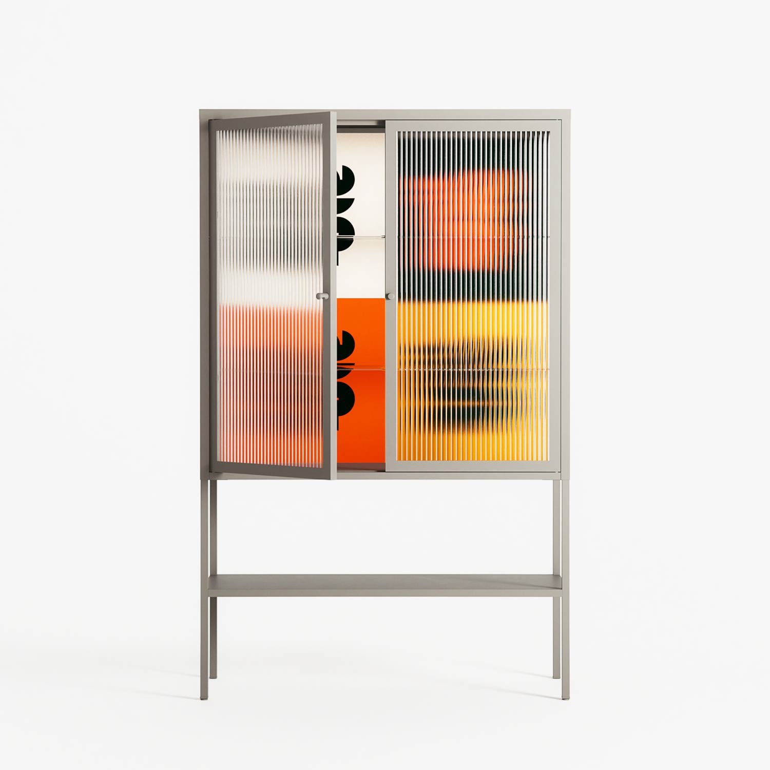 Draconicon - Loft Cabinet - Ethan Fender - Pebble - Reeded glass