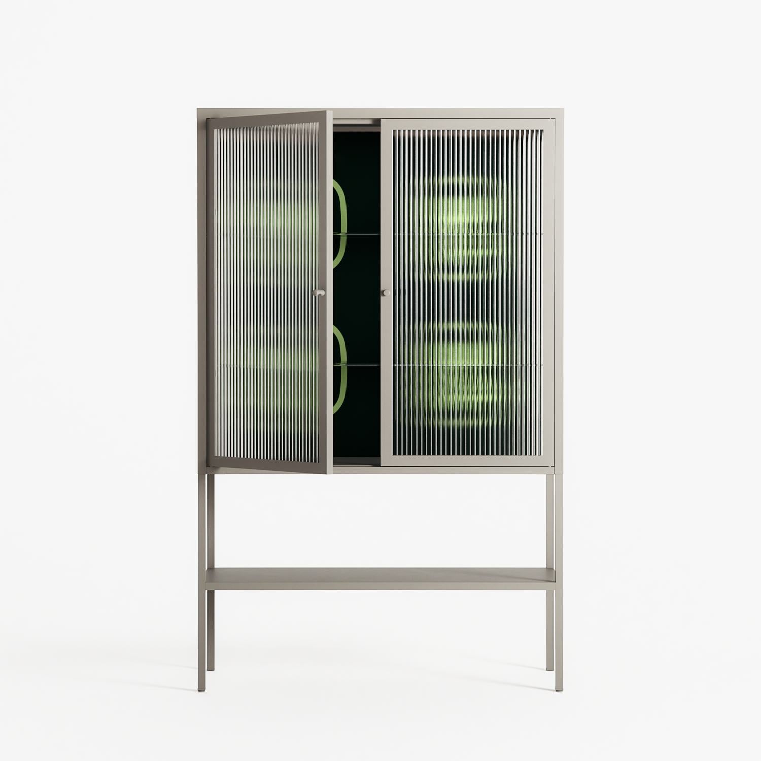 Evergreen Stag - Loft Cabinet - Ethan Fender - Pebble - Reeded glass