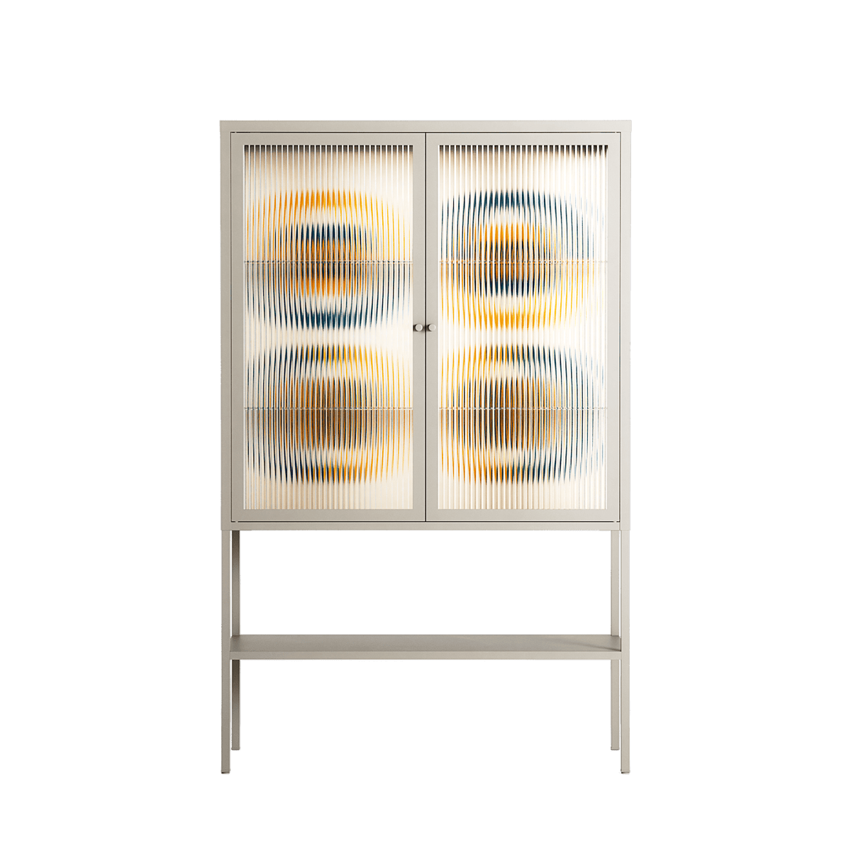 Gleam Dusk - Loft Cabinet - Ethan Fender - Pebble - Reeded glass