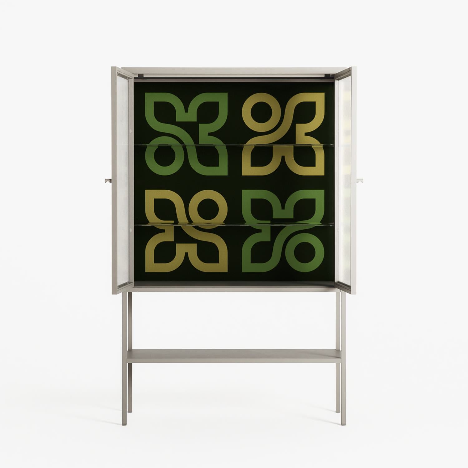 Ultra Bloom - Loft Cabinet - Ethan Fender - Pebble - Clear glass