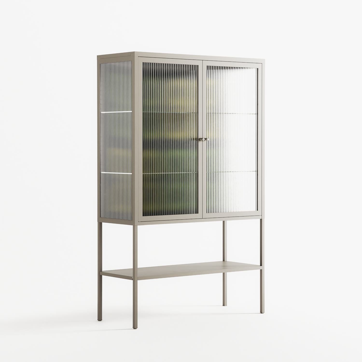 Ultra Bloom - Loft Cabinet - Ethan Fender - Pebble - Reeded glass