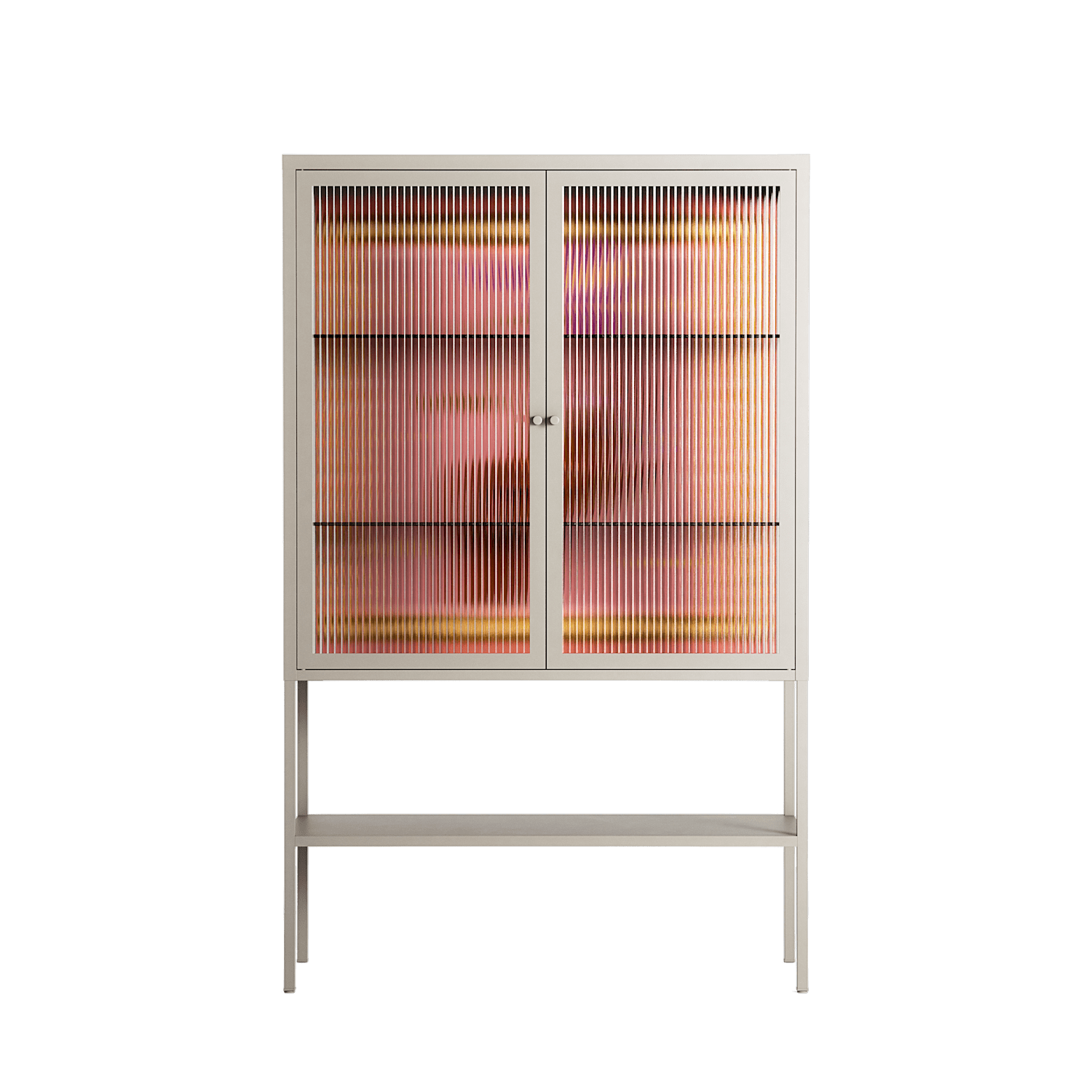 Connect With Nature - Loft Cabinet - Raissa Oltmanns - Pebble - Reeded glass