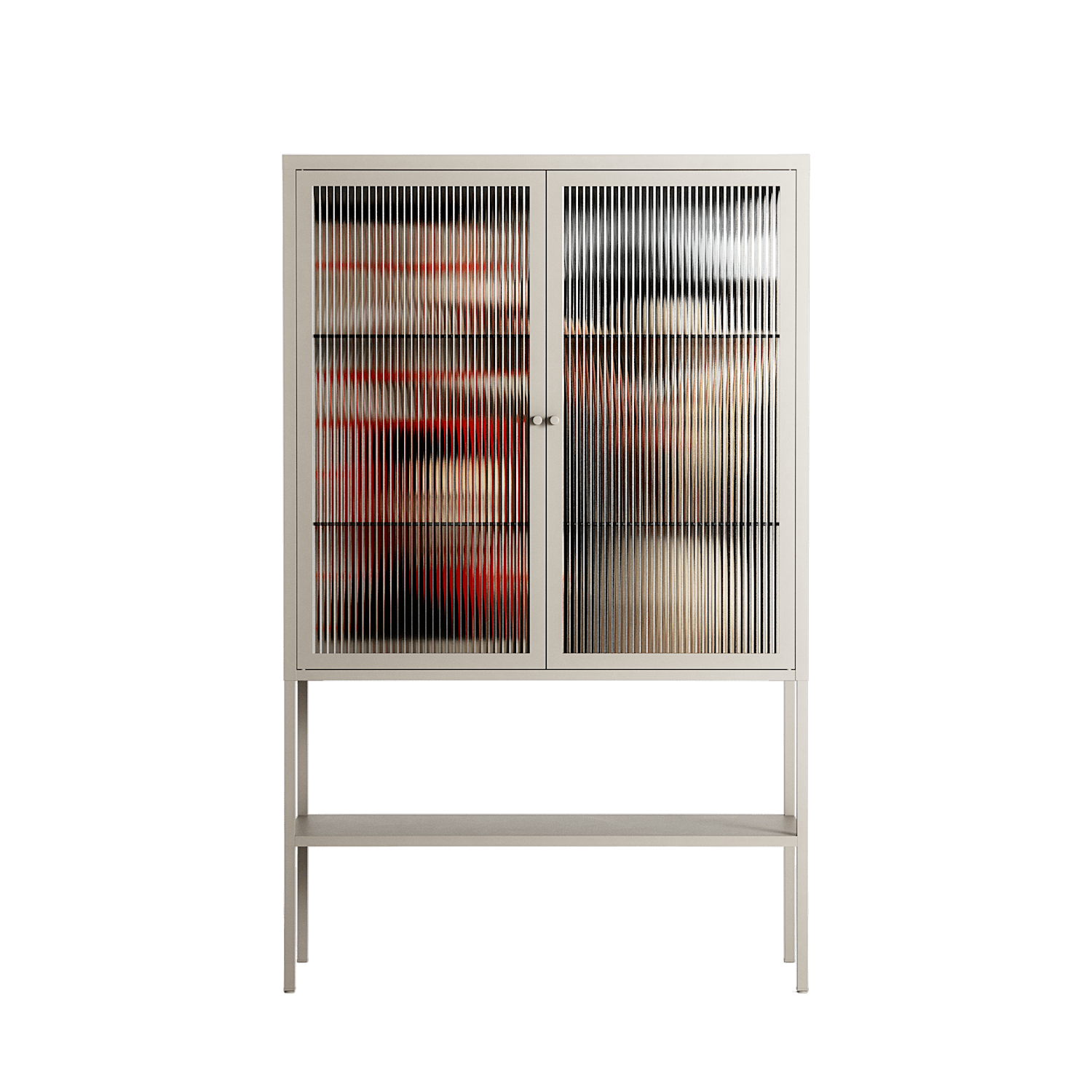 Where We Belong - Loft Cabinet - Sophie Goudman-Peachey - Pebble - Reeded glass