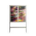 Orbiting Around Herself - Loft Cabinet - Mathilda Kienast - Pebble - Reeded glass