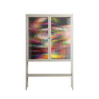 Orbiting Around Herself - Loft Cabinet - Mathilda Kienast - Pebble - Reeded glass