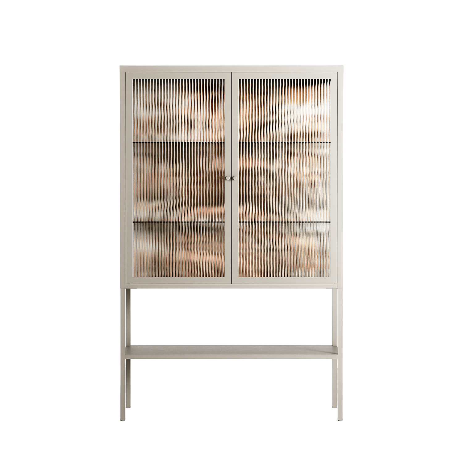Delight Pink - Loft Cabinet - Diana Catchpole - Pebble - Reeded glass