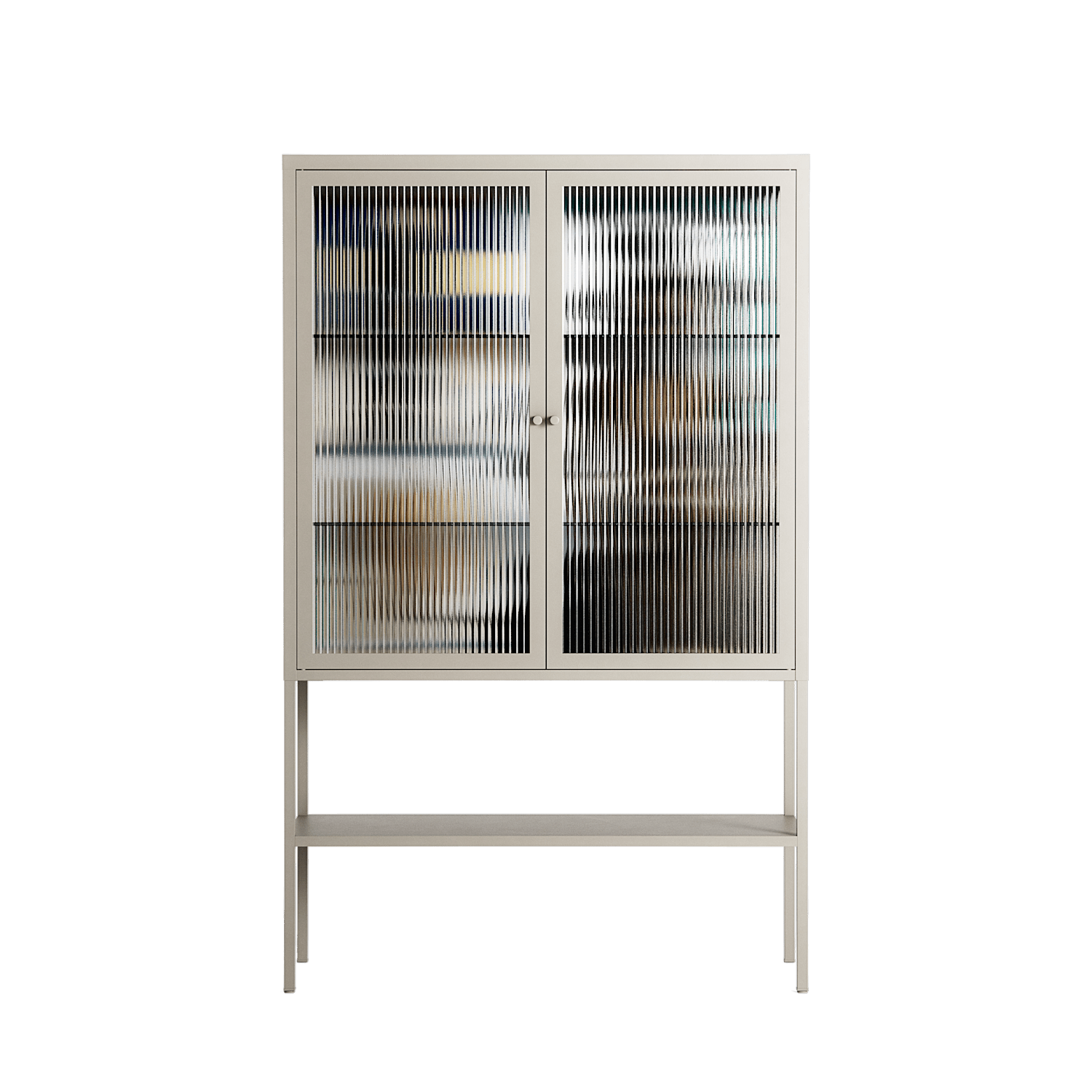 Dreaming With Open Eyes - Loft Cabinet - Sophie Goudman-Peachey - Pebble - Reeded glass