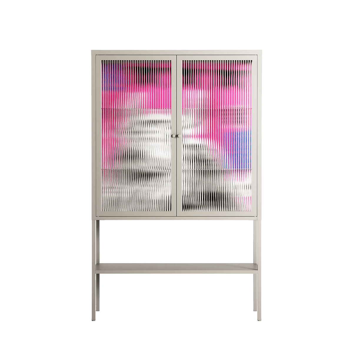 The Ringmaster - Loft Cabinet - Caitlin Flood-Molyneux - Pebble - Reeded glass
