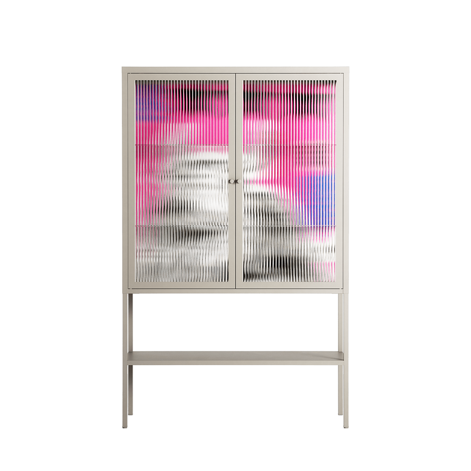 The Ringmaster - Loft Cabinet - Caitlin Flood-Molyneux - Pebble - Reeded glass