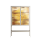 A Bridge Across Time 4 - Loft Cabinet - Nick Liefhebber - Pebble - Reeded glass