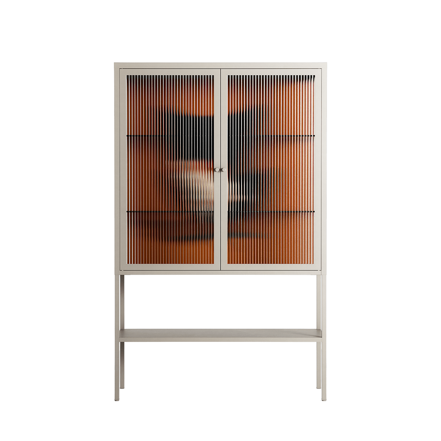 Cat in Chair B - Loft Cabinet - Kristin Eriksson - Pebble - Reeded glass