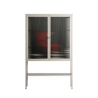 The Man Behind The Curtain - Loft Cabinet - Kristin Eriksson - Pebble - Reeded glass