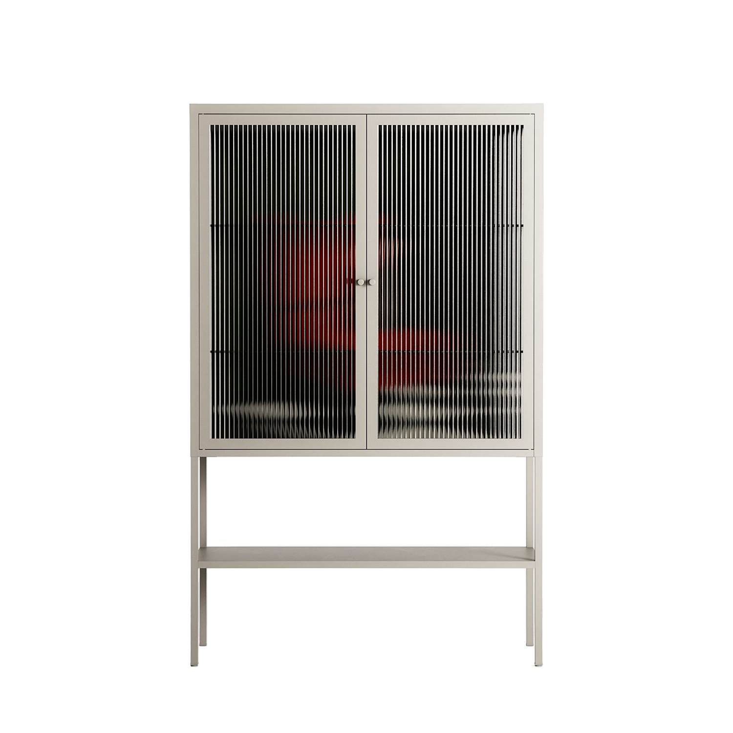 The Man Behind The Curtain - Loft Cabinet - Kristin Eriksson - Pebble - Reeded glass