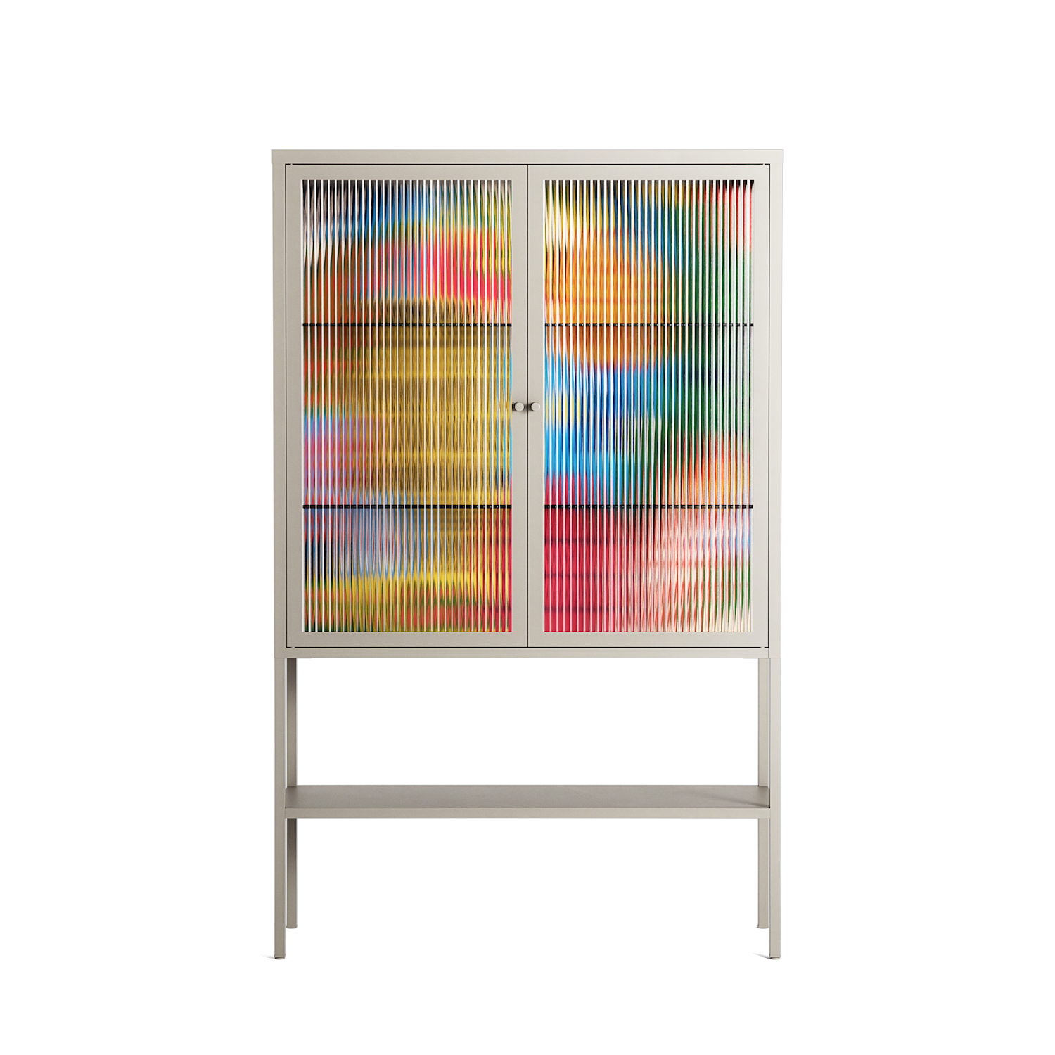 The Towering Hall Full Of Light - Loft Cabinet - Nick Liefhebber - Pebble - Reeded glass