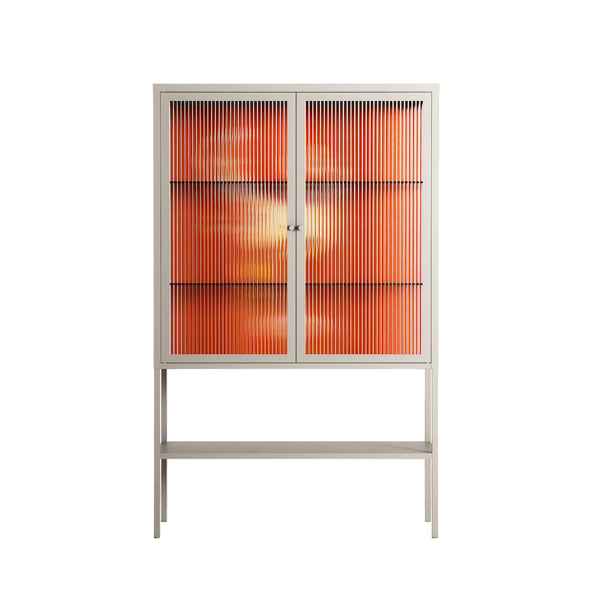 Drink And Cherries - Loft Cabinet - Raissa Oltmanns - Pebble - Reeded glass