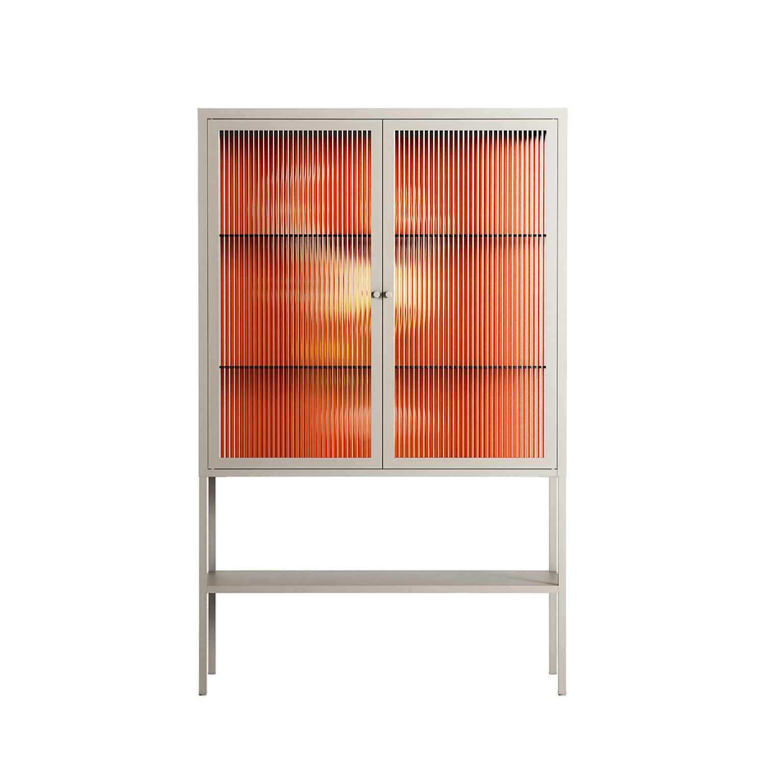 Drink And Cherries - Loft Cabinet - Raissa Oltmanns - Pebble - Reeded glass