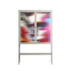 Fragments Of A Painted Souls - Loft Cabinet - Mathilda Kienast - Pebble - Reeded glass