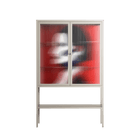 Unseen In Plain Sight - Loft Cabinet - Mathilda Kienast - Pebble - Reeded glass